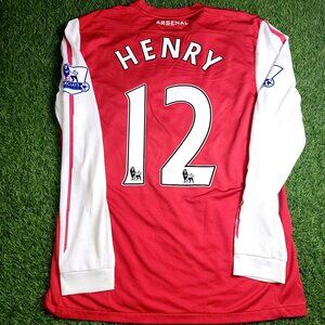 Henry Arsenal 2011 2012 Long Sleeve Soccer Jersey Shirt L SKU# 423981-620